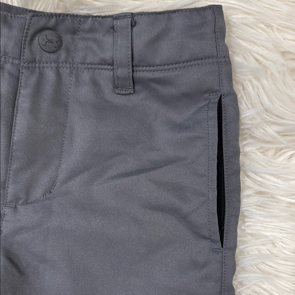 Under Armour Gray Flat Front Shorts with Smooth Finish - Picture 2 of 4